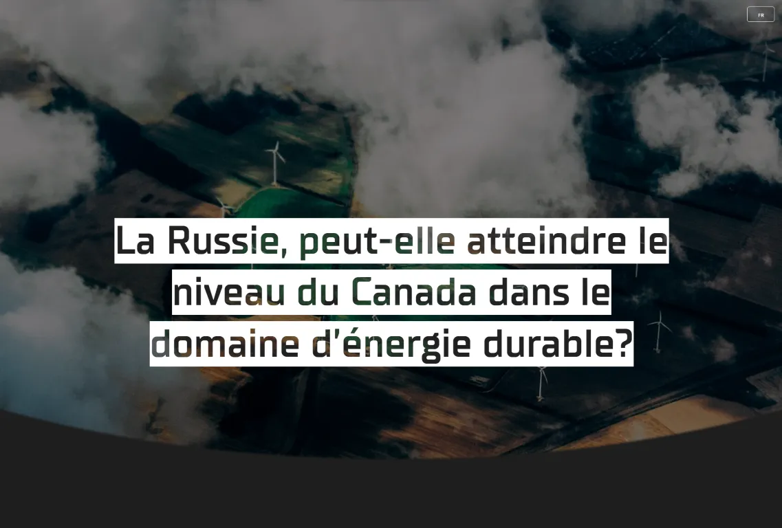 Comparison of the level of RES development in Russia and Canada preview 1